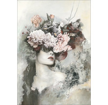 Tablou pictat manual Flower Face V 70x100 cm