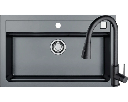 Chiuvetă din oțel cu robinet