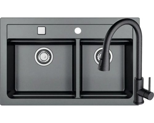 Chiuvetă dublă cu baterie