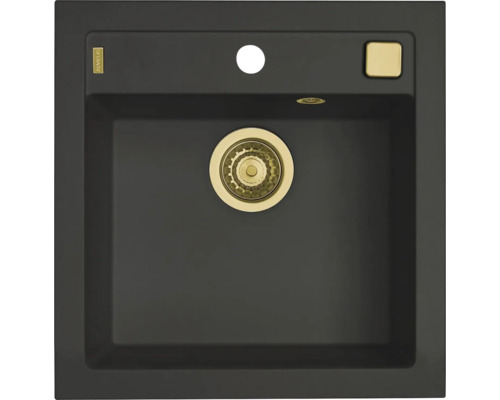 Chiuvetă din minerale turnate cu scurgere aurie