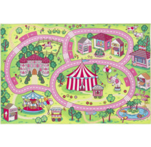 Covor de joacă cu străzi, circ, castel și magazine