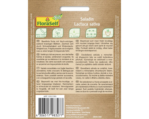Semințe de salată Saladin, specia Lactuca sativa