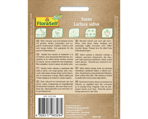 Semințe de salată FloraSelf Suzan, specia Lactuca sativa
