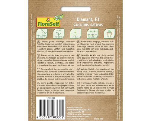 Semințe de castraveți Diamant F1 din specia Cucumis sativus