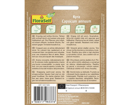 Descrierea plantei Ardei gras Capsicum annuum ''Kyra''