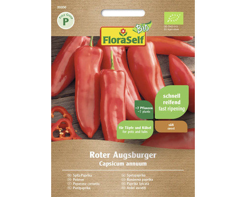 Bio Semințe legume FloraSelf Bio ardei kapia roșii Augsburg
