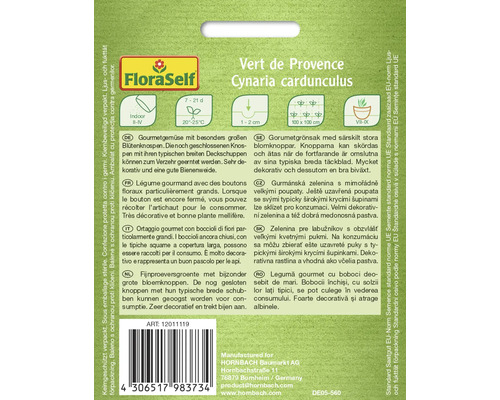 Pachet de semințe Vert de Provence Cynaria cardunculus de la FloraSelf