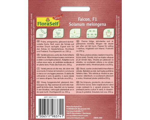 Semințe de vinete Falcon F1 din soiul Solanum melongena de la FloraSelf