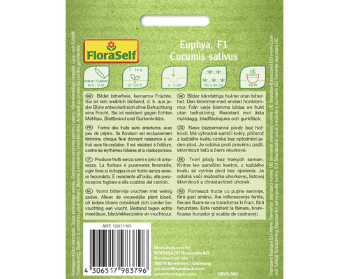 Pachet de semințe de castraveți FloraSelf Euphya F1