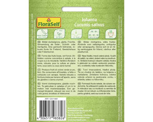 Semințe de castraveți Johanna din specia Cucumis sativus