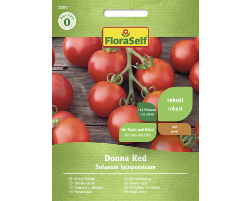 Semințe legume FloraSelf roșii cherry Donna Red F1