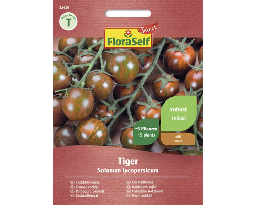 Semințe legume FloraSelf Select roșii cocktail Tiger F1