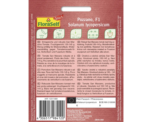 Pachet semințe de tomate San Marzano