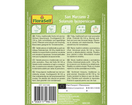Pachet de semințe San Marzano 2 Solanum lycopersicum