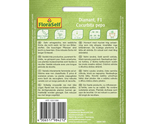 Pachet de semințe pentru Diamant, F1, Cucurbita pepo