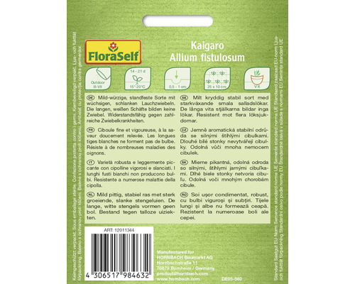 Ambalaj semințe ceapă verde Kai Garo marca FloraSelf