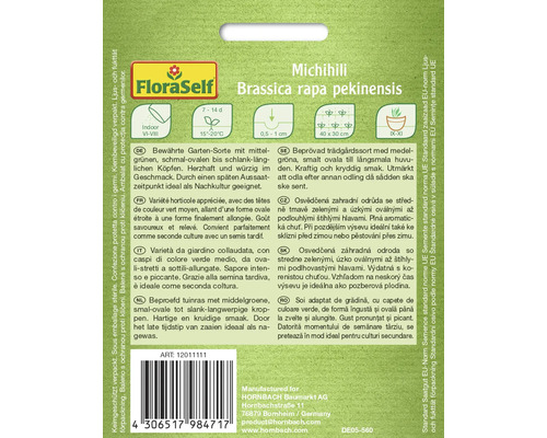 Pachet de semințe Michihili Brassica rapa pekinensis de la FloraSelf