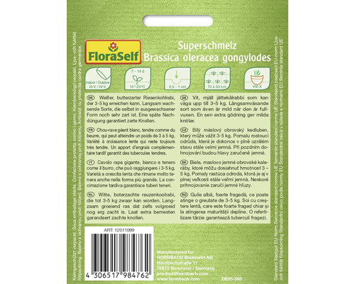 Pachet de semințe de gulie uriașă FloraSelf Superschmelz