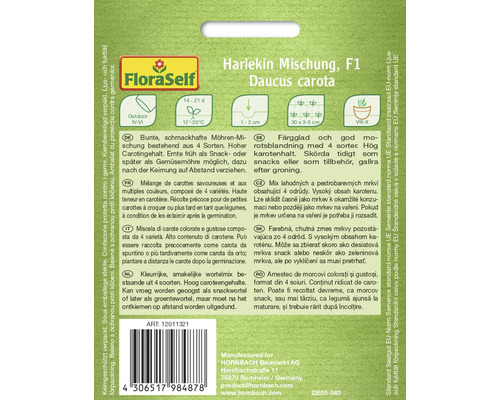 Pliculeț de semințe Harlekin Mischung F1 Daucus carota