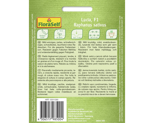 Pachet cu semințe de ridichi din soiul Lucia F1