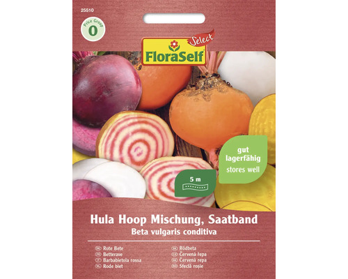 Semințe legume FloraSelf Select sfeclă Hula Hoop mix la bandă