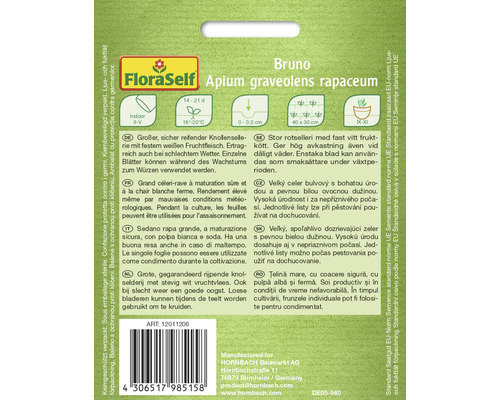 Pachet de semințe de țelină mare Bruno de la FloraSelf