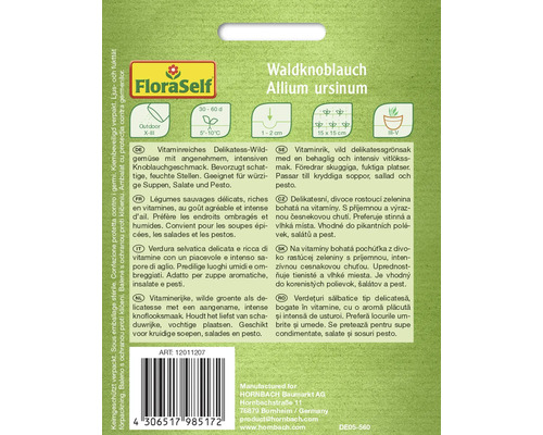 Ambalaj pentru usturoi sălbatic marca FloraSelf