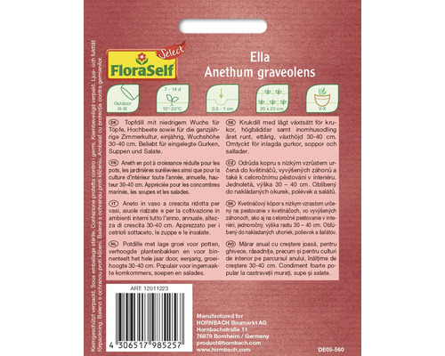 Pachet semințe mărar FloraSelf Ella