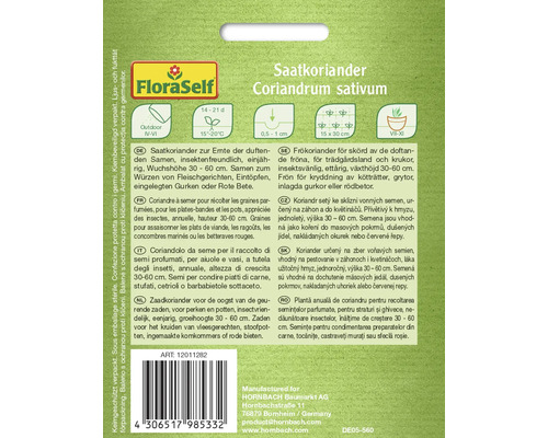 Pachet de semințe de coriandru