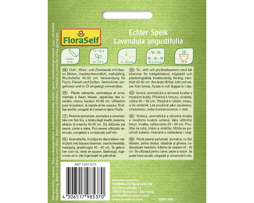 Ambalaj adevărat cu spiculețe de Lavandula angustifolia