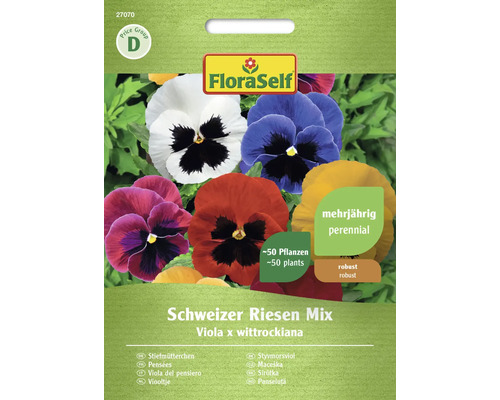 Semințe flori FloraSelf panseluțe elvețiene mix