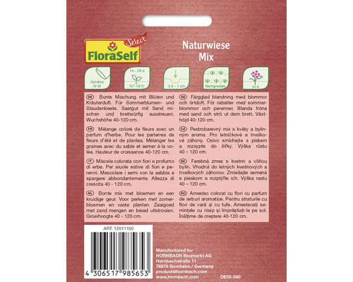 FloraSelf Naturwiese Mix pentru straturile cu flori de vară și tufe