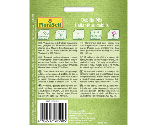 Ambalaj cu semințe de Helianthus debilis marca FloraSelf