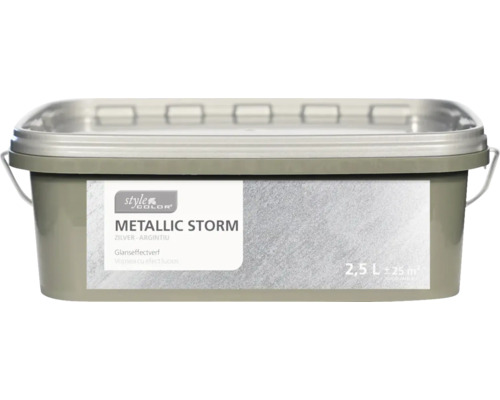 Vopsea cu efect lucios StyleColor Metallic Storm argintiu 2,5 l