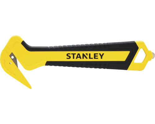 Cuțit logo Stanley pentru tăierea sigură a ambalajelor