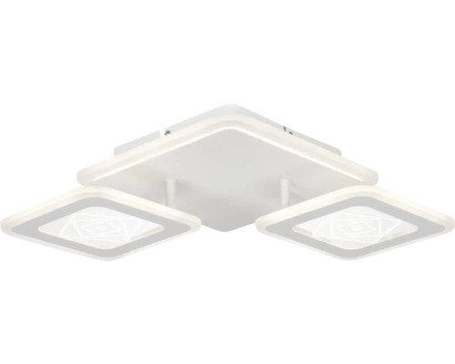 Plafonieră cu LED integrat Escape 62W 5600 lumeni 3000-6500K, cu telecomandă Plafonieră pătrată cu trei lămpi