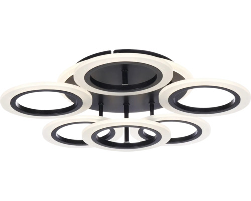 Plafonieră cu LED integrat Primus 73W 6500 lumeni 3000-6500K, cu telecomandă Plafonieră LED modernă cu elemente circulare