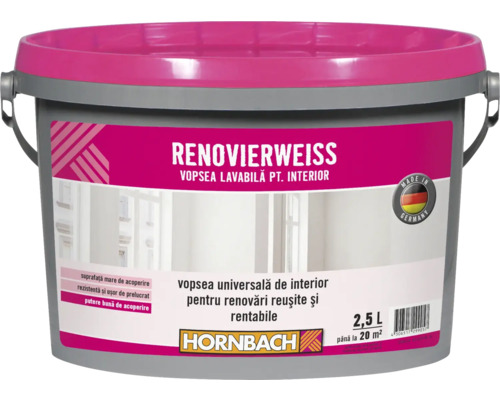 Vopsea universală pentru interior Renovierweiss albă 2,5 l