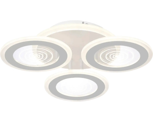Plafonieră cu LED integrat Spinner 73W 6100 lumeni 3000-6500K, cu telecomandă Lumină de plafon cu trei lămpi rotunde