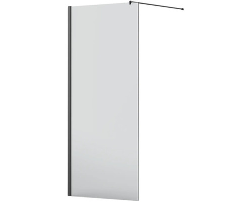 Perete de duș din sticlă cu bară de stabilizare