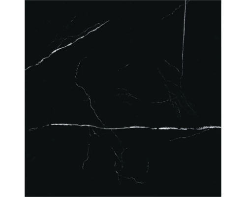 Placă de podea neagră cu aspect de marmură