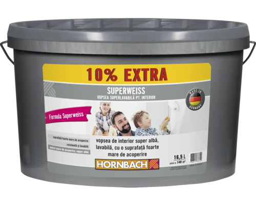 Găleată vopsea de interior Superweiss cu 10% conținut extra