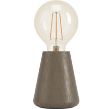 Lampă de masă decorativă cu bază din lemn și bec