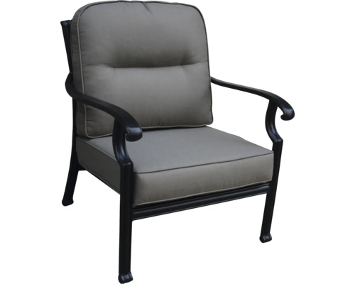 Scaun de grădină cu brațe și tapițerie