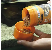 Hrana pentru țestoase JBL Pro Terra Baby este turnată într-un recipient