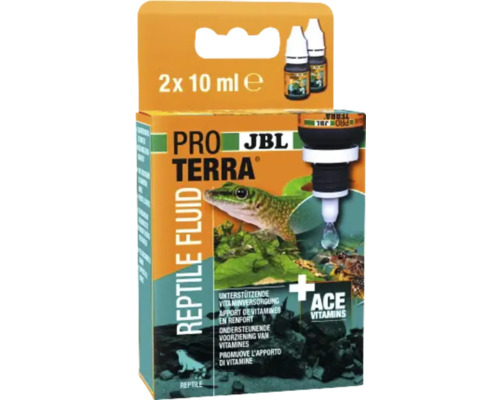 Vitamine pentru reptile JBL PROTERRA REPTILE FLUID 2x10 ml JBL Pro Terra Reptile Fluid pentru suplimentarea cu vitamine