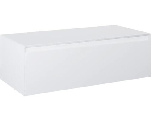 Dulap bază lavoar baie suspendat Jungborn DECEM 100x45,8 cm MDF alb mat 1 sertar Dulap de bază alb pentru lavoar pentru baie