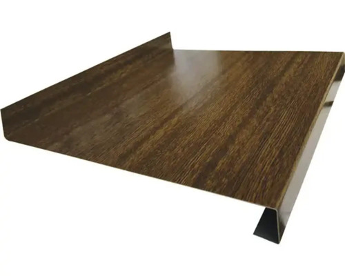 Profil de margine de acoperiș din metal cu decor de lemn