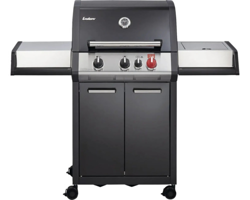 Grătar pe gaz Enders cu trei arzătoare, mese laterale și dulap inferior