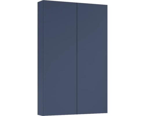 Dulap baie suspendat Jungborn, 2 polițe de sticlă, PAL, 50x80 cm, albastru navy mat